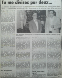 Tu me divises par deux - midi libre 18 juin 1988